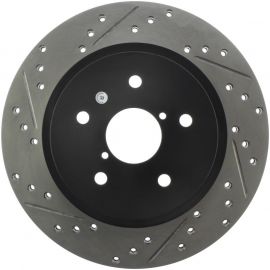 StopTech 16-17 Subaru WRX (w/Eyesight Technology) Sport Slotted & Drilled Rear Right Rotor buy in USA