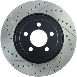 StopTech 05-09 Chrysler 300 (5.7L V8 exc SRT-8) Front Right Slotted & Drilled Rotor buy in USA