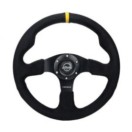 NRG Reinforced Steering Wheel (320mm) Alcantara Steering Wheel w/ Black Stitching buy in USA