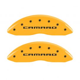 MGP 4 Caliper Covers Engraved Front & Rear Gen 5/Camaro Yellow finish black ch buy in USA