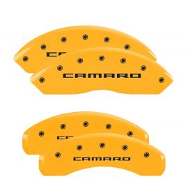 MGP 4 Caliper Covers Engraved Front & Rear Gen 5/Camaro Yellow finish black ch buy in USA