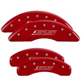 MGP 4 Caliper Covers Engraved Front & Rear Gen 5/SS Red finish silver ch buy in USA