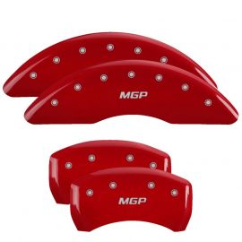 MGP 4 Caliper Covers Engraved Front & Rear MGP Red finish silver ch buy in USA