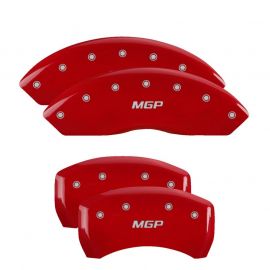 MGP 4 Caliper Covers Engraved Front & Rear MGP Red finish silver ch buy in USA