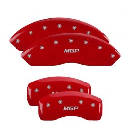 MGP 4 Caliper Covers Engraved Front & Rear MGP Red finish silver ch buy in USA