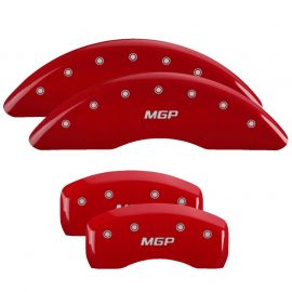 MGP 4 Caliper Covers Engraved Front & Rear 300 Red finish silver ch buy in USA