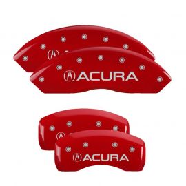 MGP 4 Caliper Covers Engraved Front & Rear Acura Red finish silver ch buy in USA