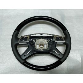 Mercedes W166 ML steering wheel wood black gloss leather X166 GLE GL buy in USA