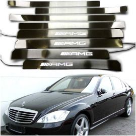 W221 AMG Style S65 S500 S550 S600 Mercedes-Benz S Class Entrance mouldings LED Illuminated Door Sills Interior Trims buy in USA