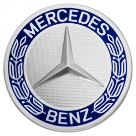 Mercedes-Benz Radnabenabdeckung Stern mit Lorbeerkranz blau klassisches Design, 1 Stück buy in USA