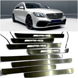 W222 AMG Style S65 S63 S500 S550 S600 Mercedes-Benz S Class Entrance mouldings LED Illuminated Door Sills Interior Trims buy in USA