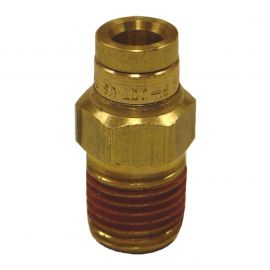 Firestone Male Connector 1/4in. Push-Lock x 1/4in. NPT Brass Air Fitting - 2 Pack (WR17603463) buy in USA