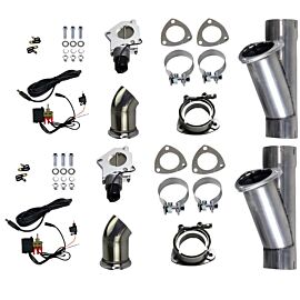 Granatelli 3.0in Alum Mild Steel Electronic Dual Slip Fit Exhaust Cutout w/Band Clamps buy in USA