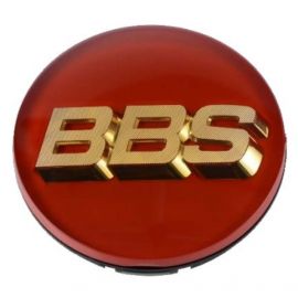 BBS Center Cap - 70mm Red w/ Gold 3D Logo (4-tab) buy in USA