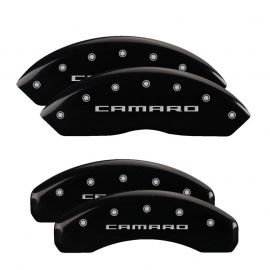 MGP 4 Caliper Covers Engraved Front & Rear Gen 5/Camaro Black finish silver ch buy in USA