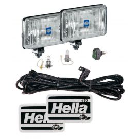 Hella 450 H3 12V SAE/ECE Fog Lamp Kit Clear - Rectangle (Includes 2 Lamps) buy in USA