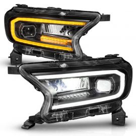 ANZO 19-23 Ford Ranger Full LED Projector Headlights w/ Initiation & Sequential - Black buy in USA