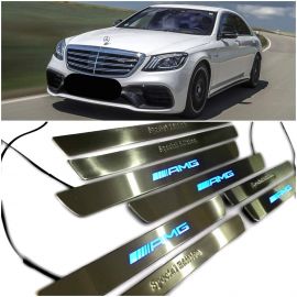 W222 AMG Special Edition S63 S65 S500 S550 S600 Mercedes-Benz S Class Entrance mouldings LED Illuminated Door Sills Interior Trims buy in USA