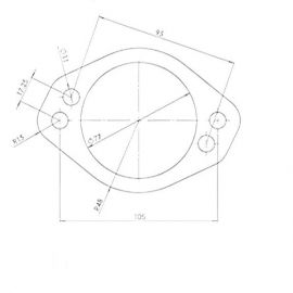 Turbo XS 4 Hole 3in Gasket 105mm Center-to-Center (Fits WS-MP-V2 / WS02-RMA / WS02-RMA-TI) buy in USA