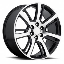 Cadillac Escalade Replica Wheels Gloss Black Machine Face Factory Reproductions FR 48 buy in USA