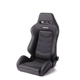 Recaro Speed V Driver Seat - Black Leather/Blue Suede Accent buy in USA