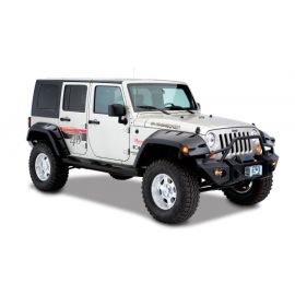 Bushwacker 07-18 Jeep Wrangler Unlimited Max Pocket Style Flares 2pc Extended Coverage - Black buy in USA