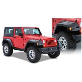 Bushwacker 07-18 Jeep Wrangler Max Pocket Style Flares 2pc Extended Coverage - Black buy in USA