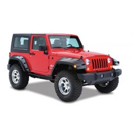 Bushwacker 07-18 Jeep Wrangler Max Pocket Style Flares 2pc Extended Coverage - Black buy in USA