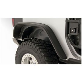 Bushwacker 07-18 Jeep Wrangler Flat Style Flares 2pc Fits 2-Door Sport Utility Only - Black buy in USA