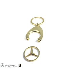 Orig. Mercedes-Benz Schlüsselanhänger Einkaufs Chip Einkaufswagen Stern gold buy in USA