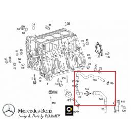 Original Mercedes-Benz Kurbelgehäuseentlüftung Schlauch Set für Motor M271 buy in USA