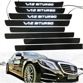 W222 V12 Biturbo Special Edition Style S65 S500 S550 S600 Mercedes-Benz S Class Entrance mouldings LED Illuminated Door Sills Interior Trims buy in USA