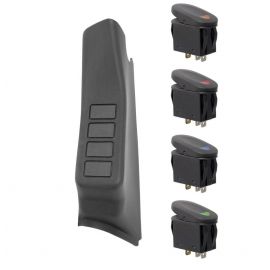 Rugged Ridge A-Pillar 4 Switch Pod Kit Black LHD 11-18 JK buy in USA