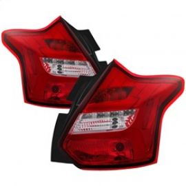 Spyder 12-14 Ford Focus 5DR LED Tail Lights - Red Clear (ALT-YD-FF12-LED-RC) buy in USA