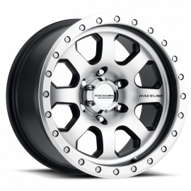 Raceline 929M Avenger 17x9in / 5x127 BP / -12mm Offset / 83.82mm Bore - Black & Machined Wheel buy in USA