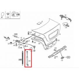 Original Mercedes-Benz Gasdruckdämpfer Satz für Heckdeckel S-Klasse 220 buy in USA
