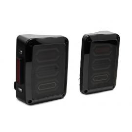 Raxiom 07-18 Jeep Wrangler JK LED Tail Lights- Black Housing (Smoked Lens) buy in USA