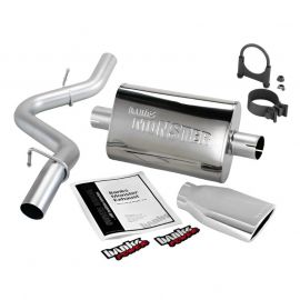 Banks Power 97-99 Jeep 2.5/4.0L Wrangler Slip Fit Cat Monster Exh Sys - SS Single Exh w/ Chrome Tip buy in USA