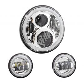 Letric Lighting 7in Led Chrome Full-Halo Indian buy in USA