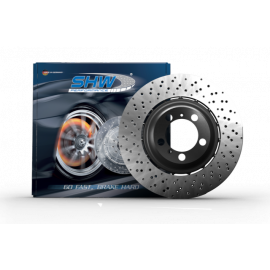 SHW 10-11 Porsche 911 GT3 3.8L w/o Ceramic Brake Right Front Drill-Dimp LW Brake Rotor (99735141091) buy in USA