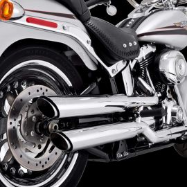 Vance & Hines HD Softail Fatboy 07-17 Twin Slash Chrome PCX Slip-On Exhaust buy in USA