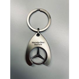 Orig Mercedes-Benz Schlüsselanhänger Einkaufs Chip Einkaufswagen Stern Starparts buy in USA