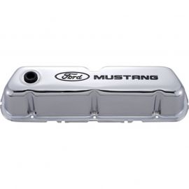 Ford Racing Ford Mustang Logo Stamped Steel Chrome Valve Covers buy in USA