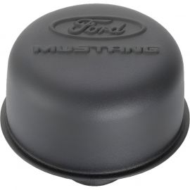 Ford Racing Black Crinkle Finish Breather Cap w/ Ford Mustang Logo buy in USA