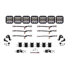 Diode Dynamics SS5 Pro Universal CrossLink 7-Pod Lightbar - White Combo buy in USA