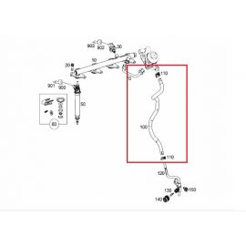 Original Mercedes-Benz Kraftstoffschlauch an Hochdruckpumpe M274 A2740703500 buy in USA