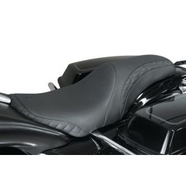 Mustang 08-21 Harley Electra Glide,Rd Glide,Rd King Tripper Fastback 1PC Seat w/Diam Stitch - Black buy in USA