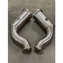 MODE Design 200cpsi Catted Downpipes w. Heatshield for Porsche Cayenne Turbo / S / GTS 9YA/9Y0/9Y3 buy in USA