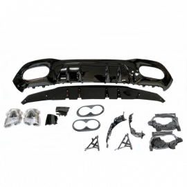 Exon Gloss Black Rear Diffuser Kit A45 AMG Aero-Package Style for Mercedes Benz A-Class inc. A35 AMG W177 (2019+) Sedan buy in USA