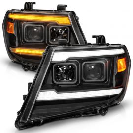 ANZO 09-20 Nissan Frontier Black Projector Plank Style DRL w/ Switchback & Sequential LED DRL buy in USA